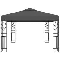 Gazebo con Tetto Doppio 3x4 m Antracite
