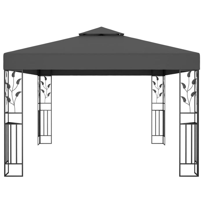 Gazebo con Tetto Doppio 3x4 m Antracite 48031