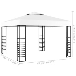 Gazebo da Giardino 3x3 m Bianco 48033