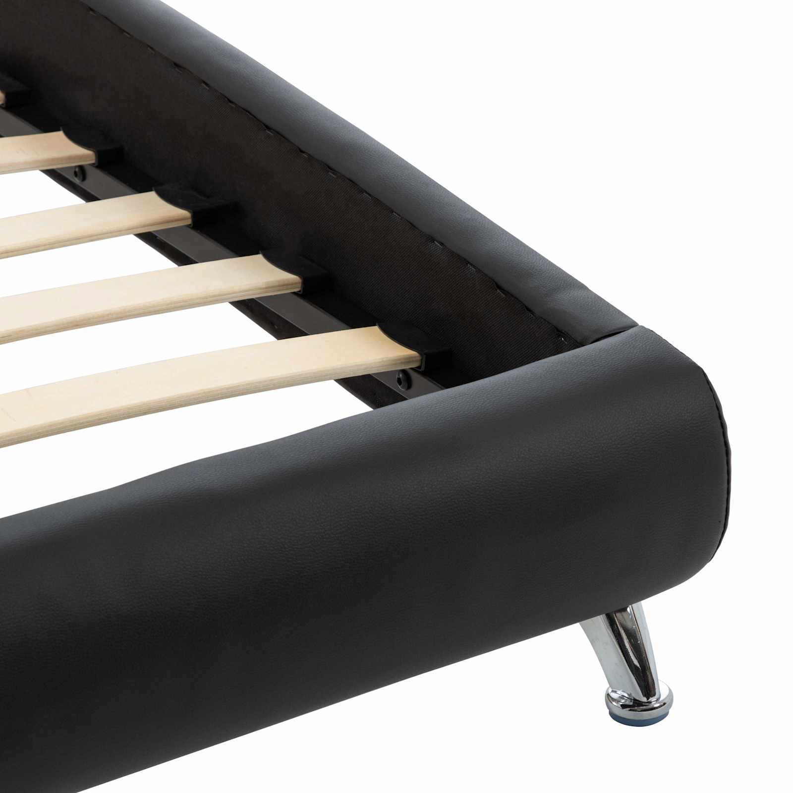 Struttura del letto Nero 160 x 200 cm Pelle Sintetica 286839