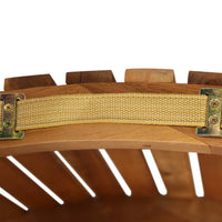 Lettino Prendisole con Cuscino Massello di Acacia Grigio Scuro 46651