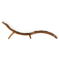 Sdraio sdraio prendisole lettino da giardino terrazza mobili da esterno con cuscino legno massello di acacia crema 02_0012411