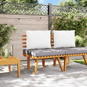 Sedia da Giardino con Cuscino in Legno Massello di Acacia cod mxl 60284