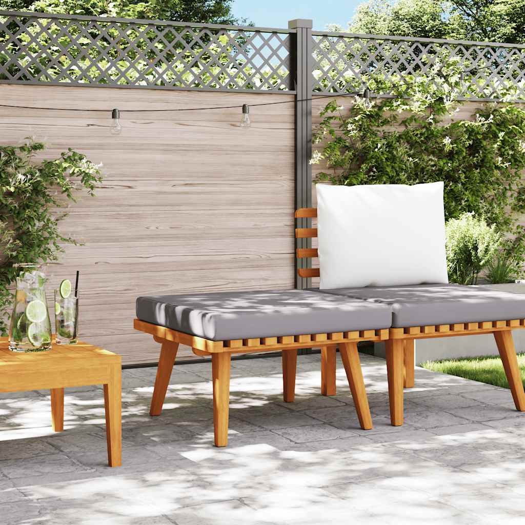 Sgabello da Giardino con Cuscino 60x60x29 cm in Massello Acacia cod mxl 76618