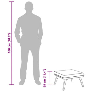 Sgabello da Giardino con Cuscino 60x60x29 cm in Massello Acacia 46674