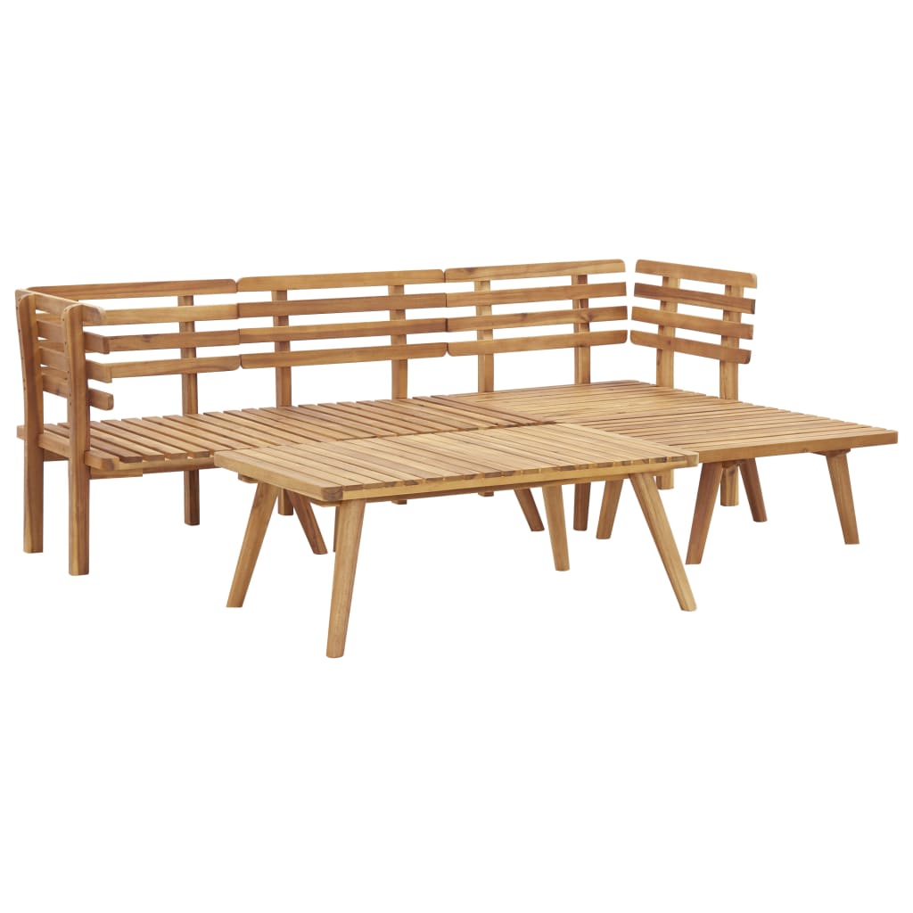Set Divani da Giardino 5 pz in Legno Massello di Acacia 46678