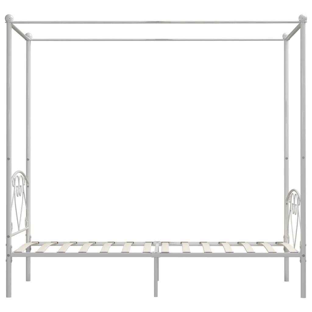 Giroletto Baldacchino senza Materasso Bianco Metallo 90x200 cm