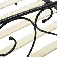 Giroletto Baldacchino senza Materasso Nero 160x200 cm Metallo 284437