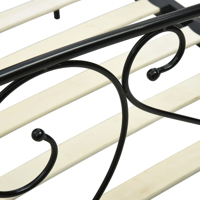 Giroletto Baldacchino senza Materasso Nero 160x200 cm Metallo 284437