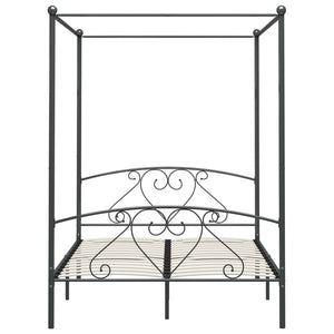 Giroletto Baldacchino senza Materasso Grigio 160x200 cm Metallo 284444