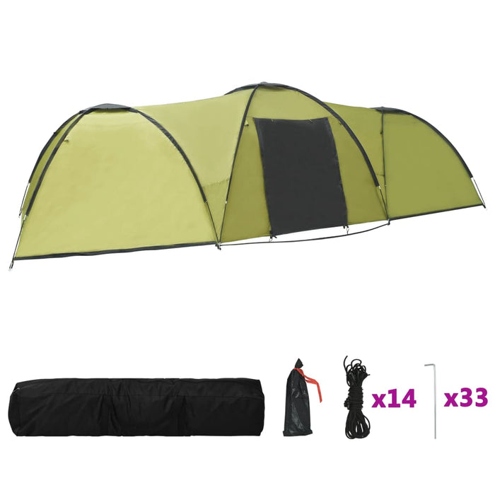 TendaIgloo da Campeggio 650x240x190 cm per 8 Persone Verdecod mxl 73304