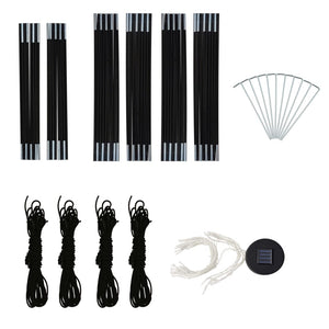 Tenda per Feste con LED e 4 Pareti 3,6x3,6x2,3 m Verde