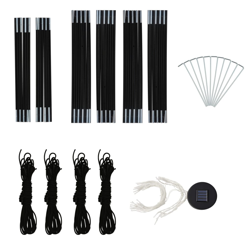 Tenda per Feste con LED e 4 Pareti 3,6x3,6x2,3 m Gialla 92238