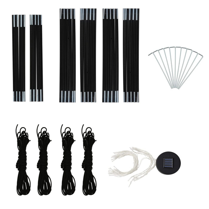 Tenda per Feste con LED e 4 Pareti 3,6x3,6x2,3 m Gialla 92238