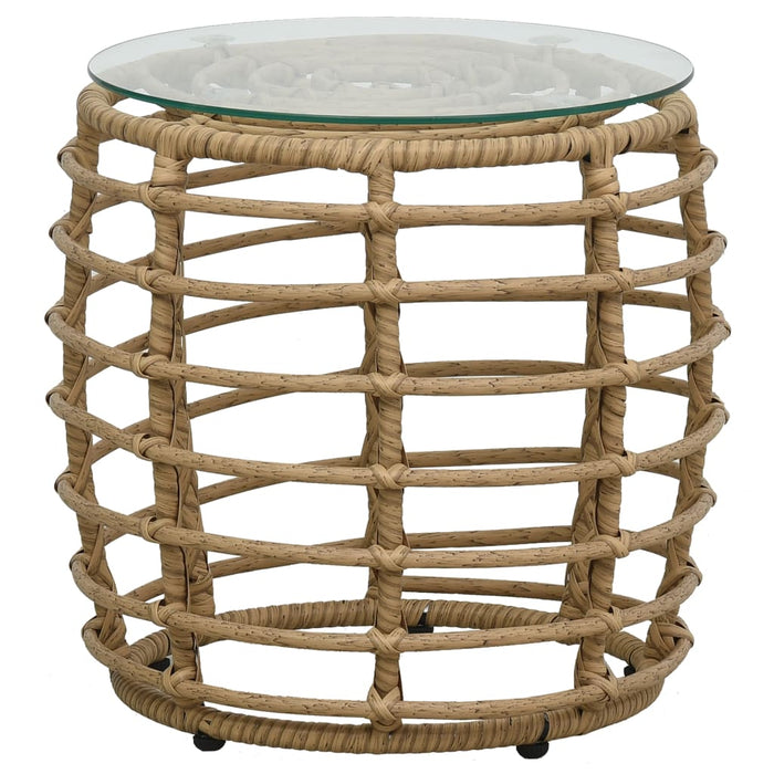 Set da Bistrot 3 pz in Polyrattan Rovere cod mxl 34946