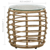 Set da Bistrot 3 pz in Polyrattan Rovere cod mxl 34946