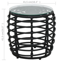 Set da Bistrot 3 pz in Polyrattan Nero 48579