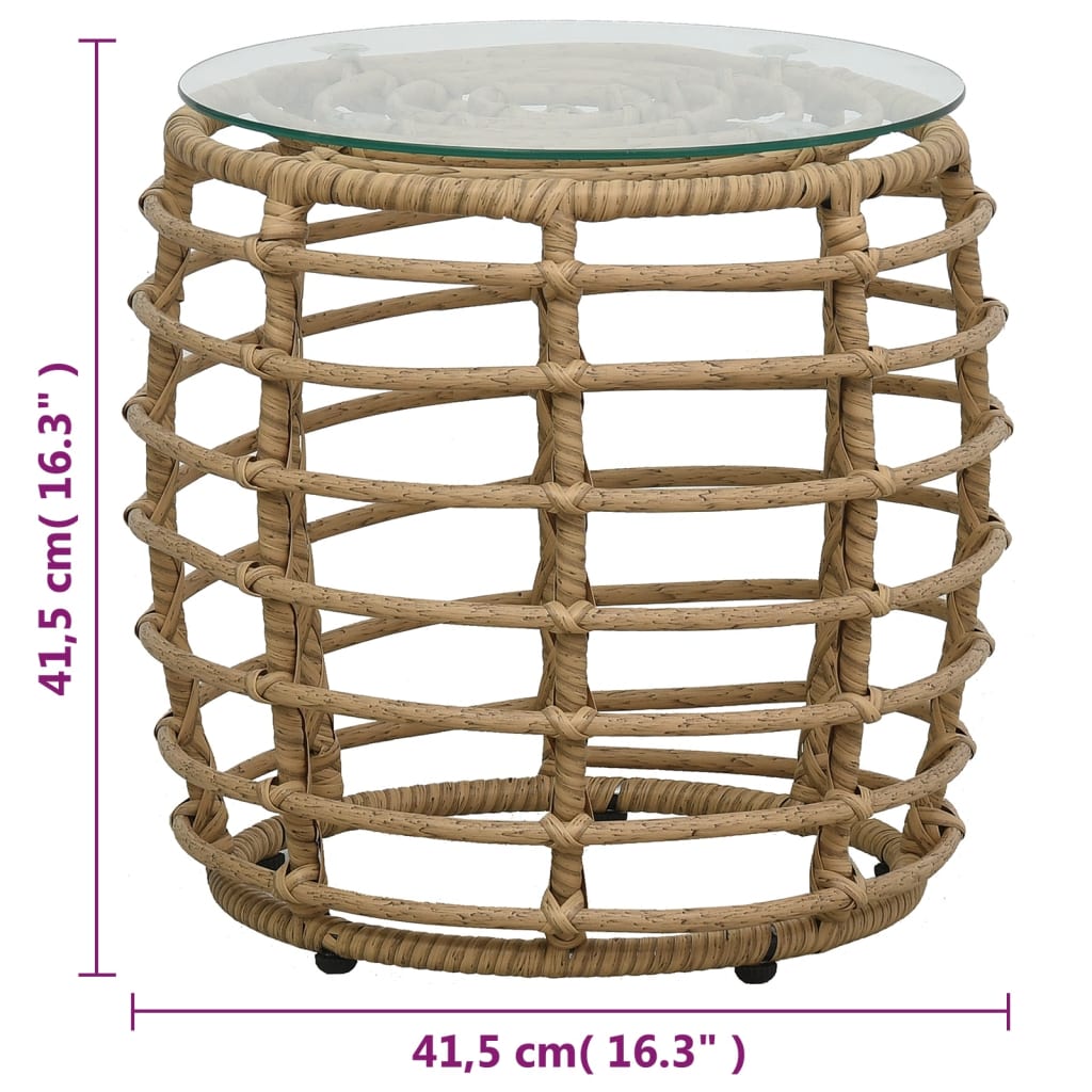 Set da Bistrot 3 pz in Polyrattan Rovere cod mxl 35499