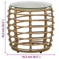 Set da Bistrot 3 pz in Polyrattan Rovere cod mxl 35499