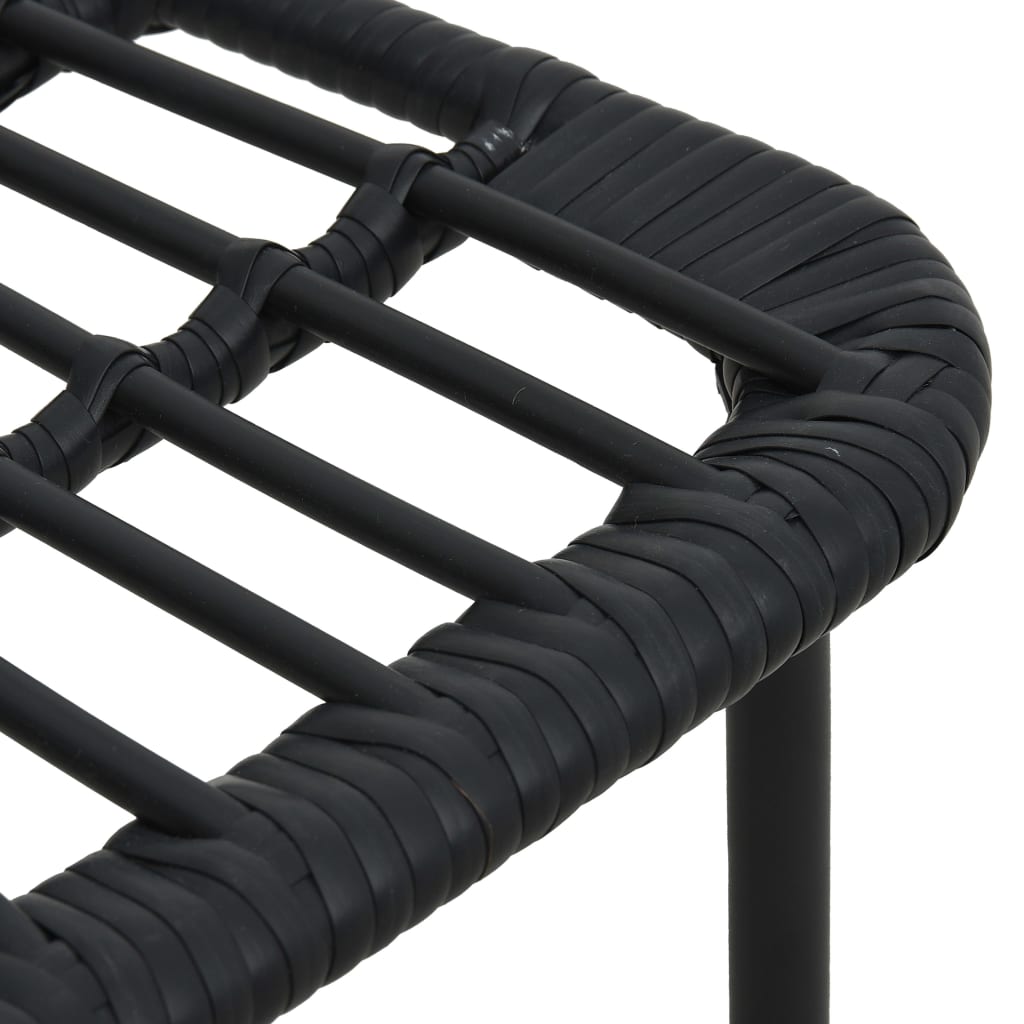 Sedie da Giardino 2 pz in Polyrattan Nere cod mxl 23053
