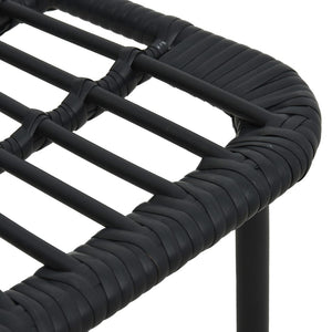 Sedie da Giardino 2 pz in Polyrattan Nere cod mxl 23053