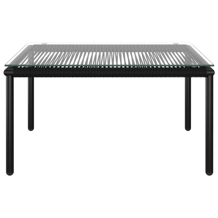 Set Divani da Giardino 6 pz con Cuscini Neri in PVC 48588