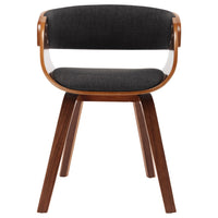 Sedie da Pranzo 6 pz Legno Curvato e Tessuto Grigio 278861