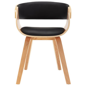 Sedie da Pranzo 4 pz Nere in Legno Piegato e Similpelle 278866