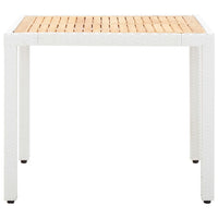 Set da Pranzo da Giardino 5 pz in Polyrattan Bianco 45982