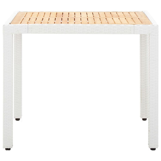 Set da Pranzo da Giardino 5 pz in Polyrattan Bianco 45982