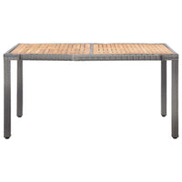 Set da Pranzo per Esterni 7 pz con Cuscini in Polyrattan Grigio cod mxl 34636