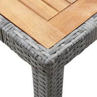 Set da Pranzo per Esterni 7 pz con Cuscini in Polyrattan Grigio cod mxl 34636