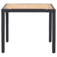 Set da Pranzo da Giardino 5 pz con Cuscini in Polyrattan Nero 46025