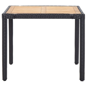 Set da Pranzo da Giardino 5 pz con Cuscini in Polyrattan Nero 46025