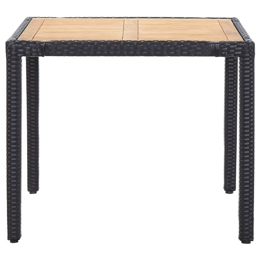 Set da Pranzo da Giardino 5 pz con Cuscini in Polyrattan Nero 46025