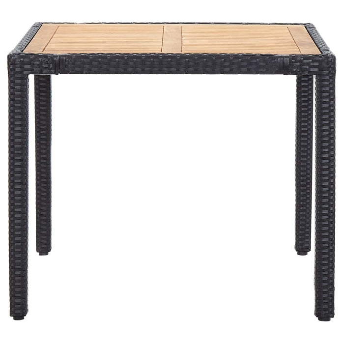 Set da Pranzo da Giardino 5 pz con Cuscini in Polyrattan Nero 46025