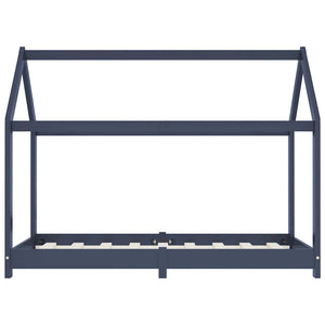 Giroletto per Bambini Grigio in Legno Massello di Pino 80x160cm cod mxl 73119