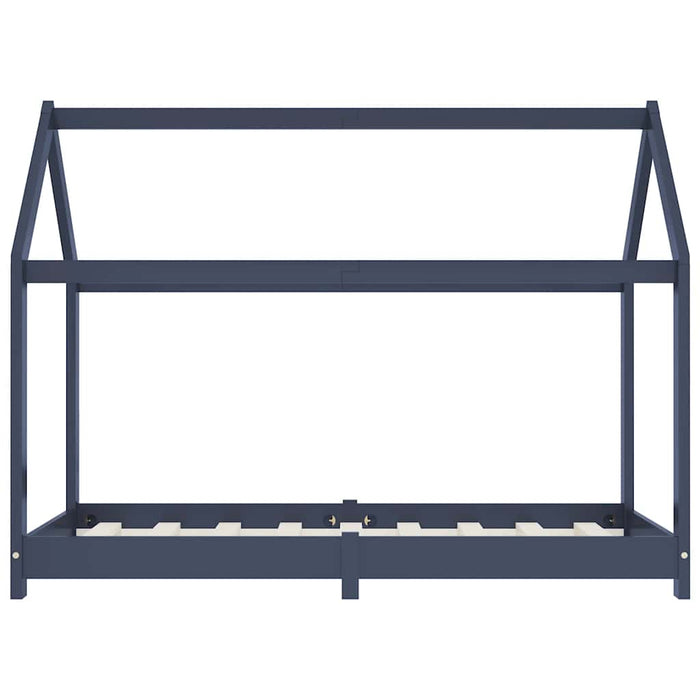 Giroletto per Bambini Grigio in Legno Massello di Pino 80x160cm cod mxl 73119