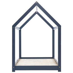 Giroletto per Bambini Grigio in Massello di Pino 90x200 cm 283354