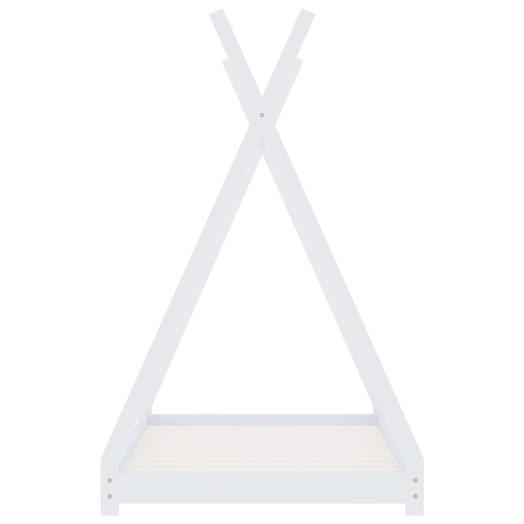 Giroletto per Bambini Bianco in Massello di Pino 80x160 cm 283359