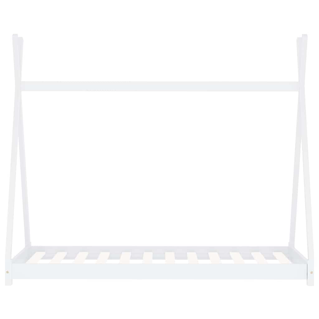 Giroletto per Bambini-Struttura Letto Bambini Bianco in Massello di Pino 90x200 cm 942684