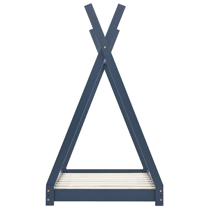 Giroletto per Bambini Grigio in Massello di Pino 70x140 cm 283361