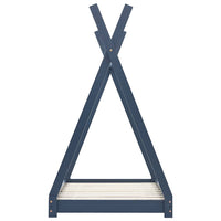 Giroletto per Bambini Grigio in Massello di Pino 90x200 cm 283363