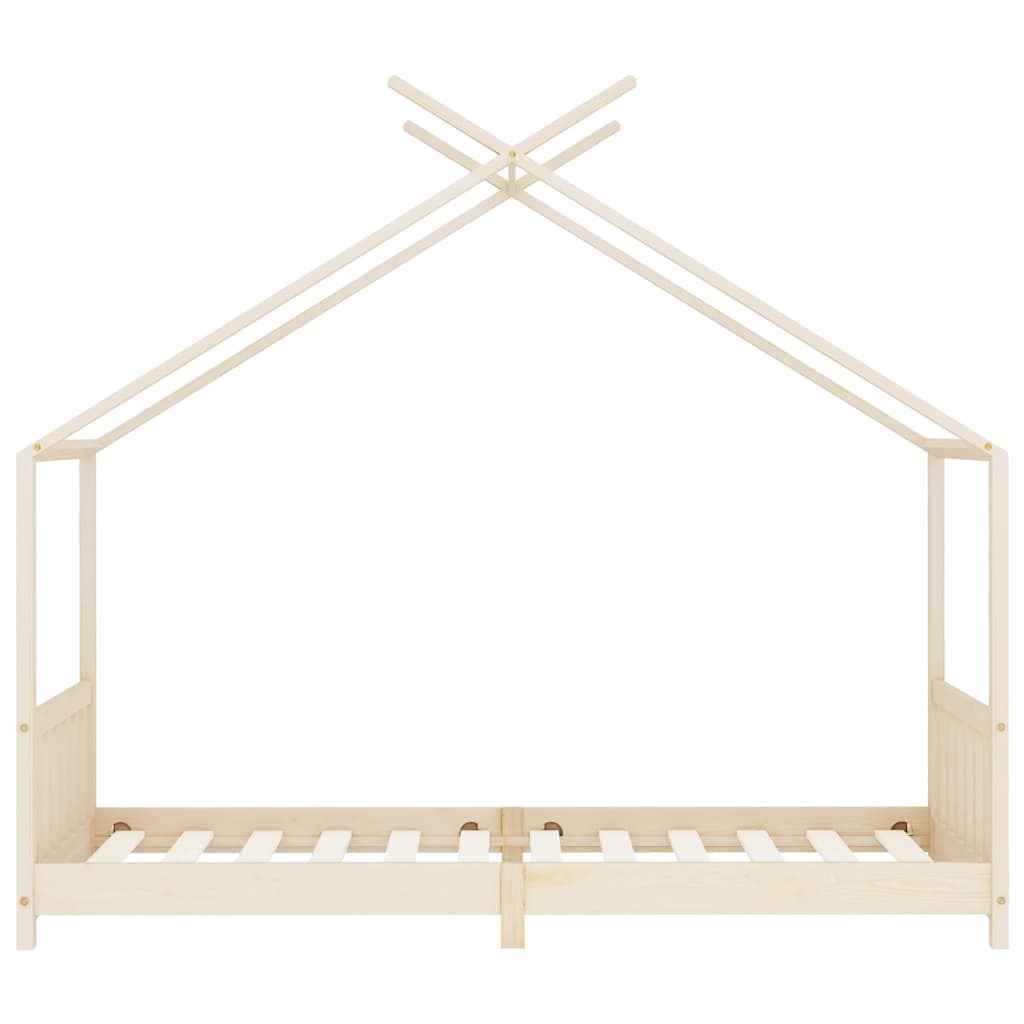 Giroletto per Bambini in Legno Massello di Pino 90x200 cm 283366