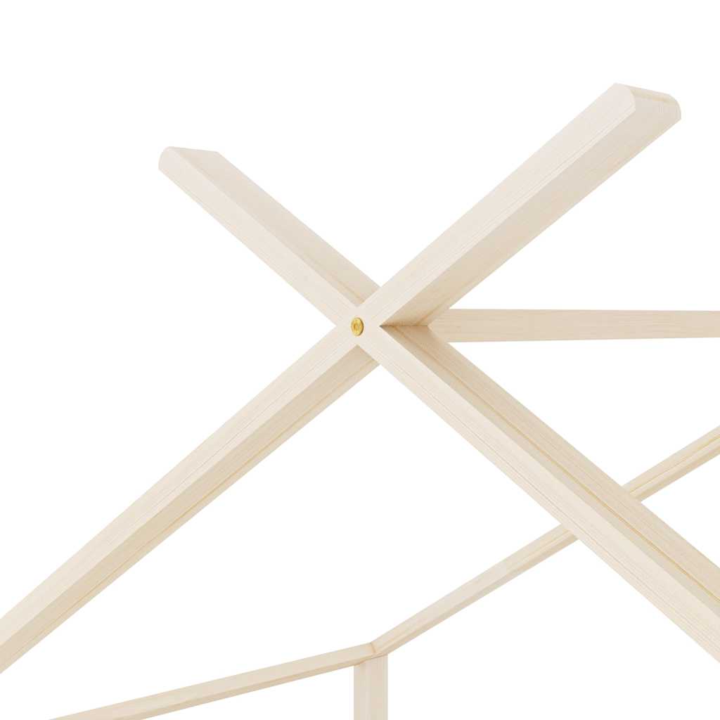 Giroletto per Bambini in Legno Massello di Pino 90x200 cm 283366