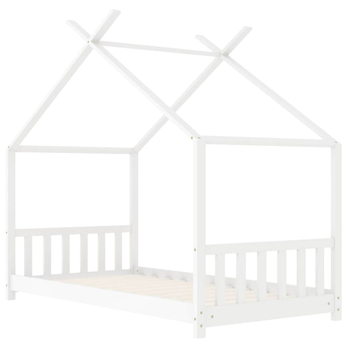 Giroletto per Bambini-Struttura Letto Bambini Bianco in Massello di Pino 80x160 cm 285932
