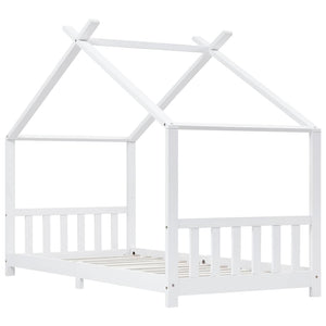 Giroletto per Bambini-Struttura Letto Bambini Bianco in Massello di Pino 90x200 cm 852064