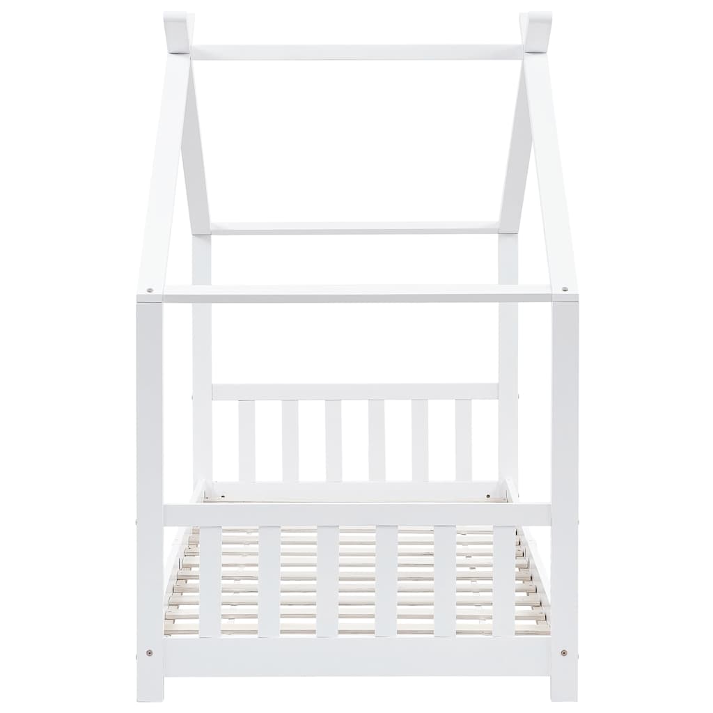 Giroletto per Bambini-Struttura Letto Bambini Bianco in Massello di Pino 90x200 cm 852064