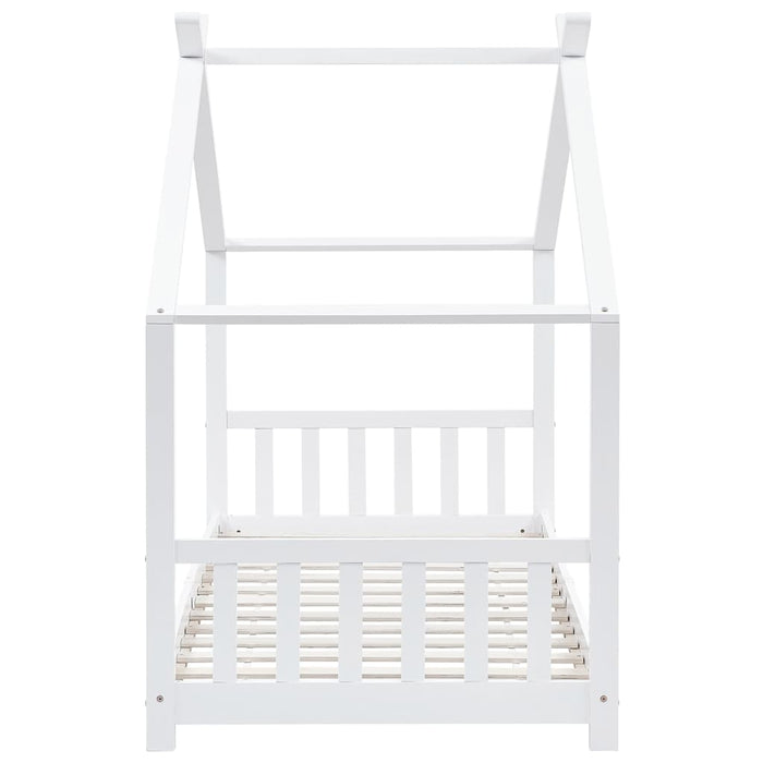Giroletto per Bambini-Struttura Letto Bambini Bianco in Massello di Pino 90x200 cm 852064
