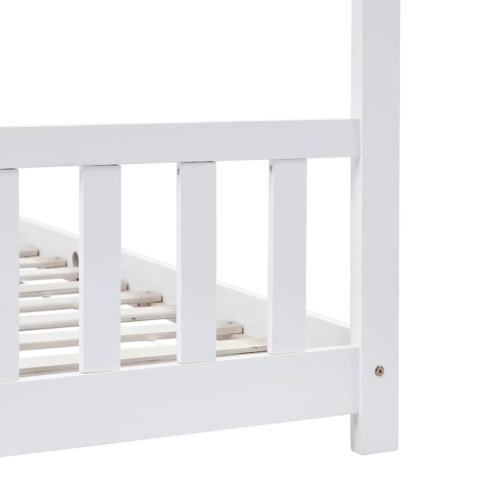 Giroletto per Bambini-Struttura Letto Bambini Bianco in Massello di Pino 90x200 cm 852064